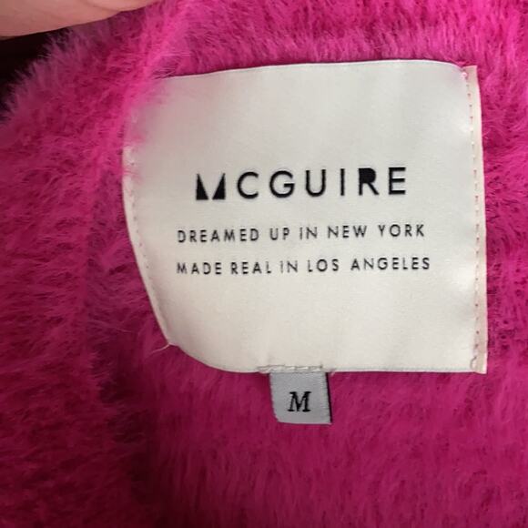 MCGUIRE Pallenberg Cloud Crewneck Fuzzy Sweater in Valley Girl Pink Barbiecore M - Picture 9 of 13